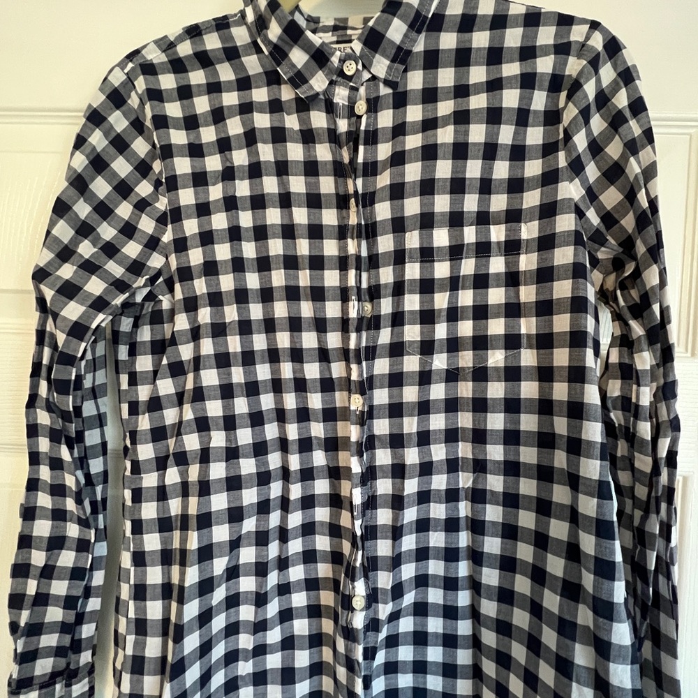 JCREW gingham button up